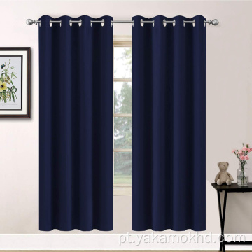 Cortinas blecaute azul marinho de 72 polegadas de comprimento